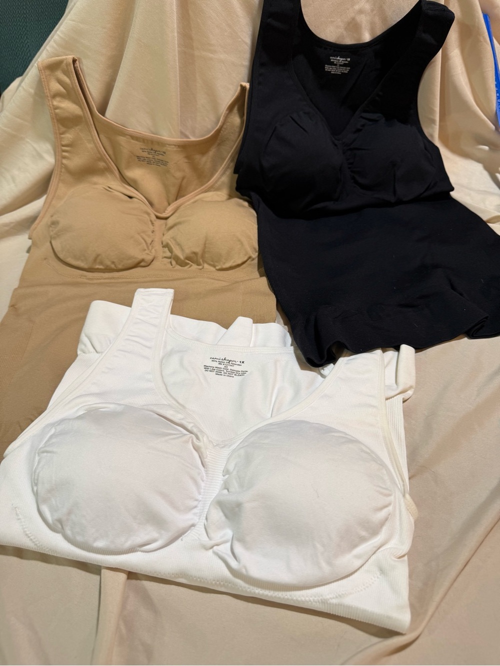 Everyday Seamless Comfort Tank Bra — Black, White, Beige